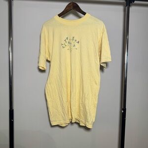 Yellow Floral Graphic T-Shirt Size XL